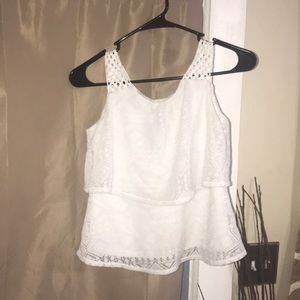 Beautiful White Girls Tank Size L (14) - Like NEW